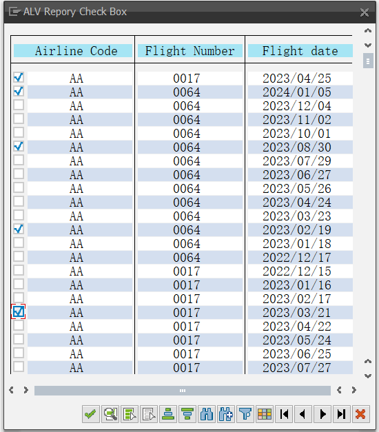 2.2 REUSE_ALV_POPUP_TO_SELECT 选择复数条数据